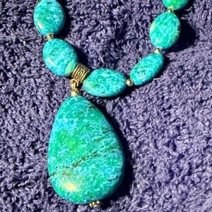 Faux Turquoise Beaded Necklace